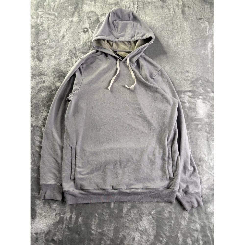 TravisMathew Men's Fleece Pullover Hoodie Gray Solid Size Large L